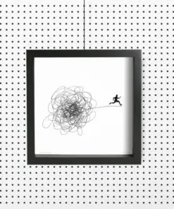 Running Art Runner Hand Draw Illustration by Julie Hyld