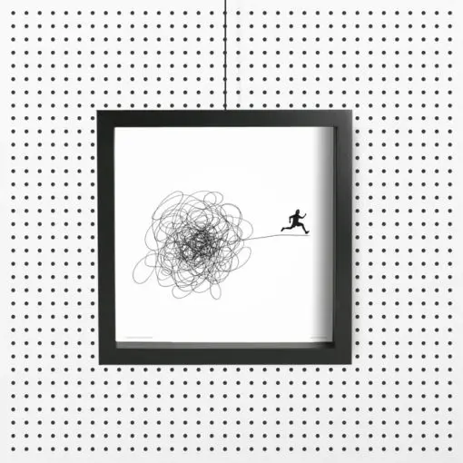 Running Art Runner Hand Draw Illustration by Julie Hyld