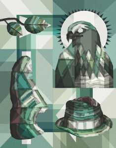 A geometric and abstract image.