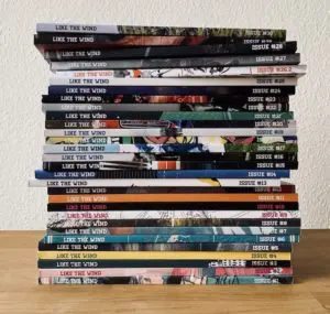 A stack of Like the Wind magazines