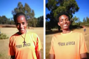 Two headshots of two women
