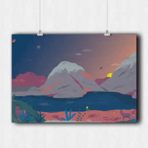 Issue #12 Running Landscape Art Print