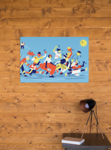 The Joy of Running Art Print by Gus Scott